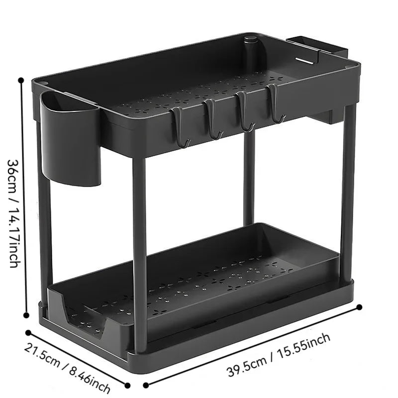 Organizador Multifuncional de Cocina y Baño de 2 Niveles