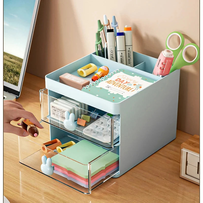 Organizador de Escritorio Multifuncional con Cajón
