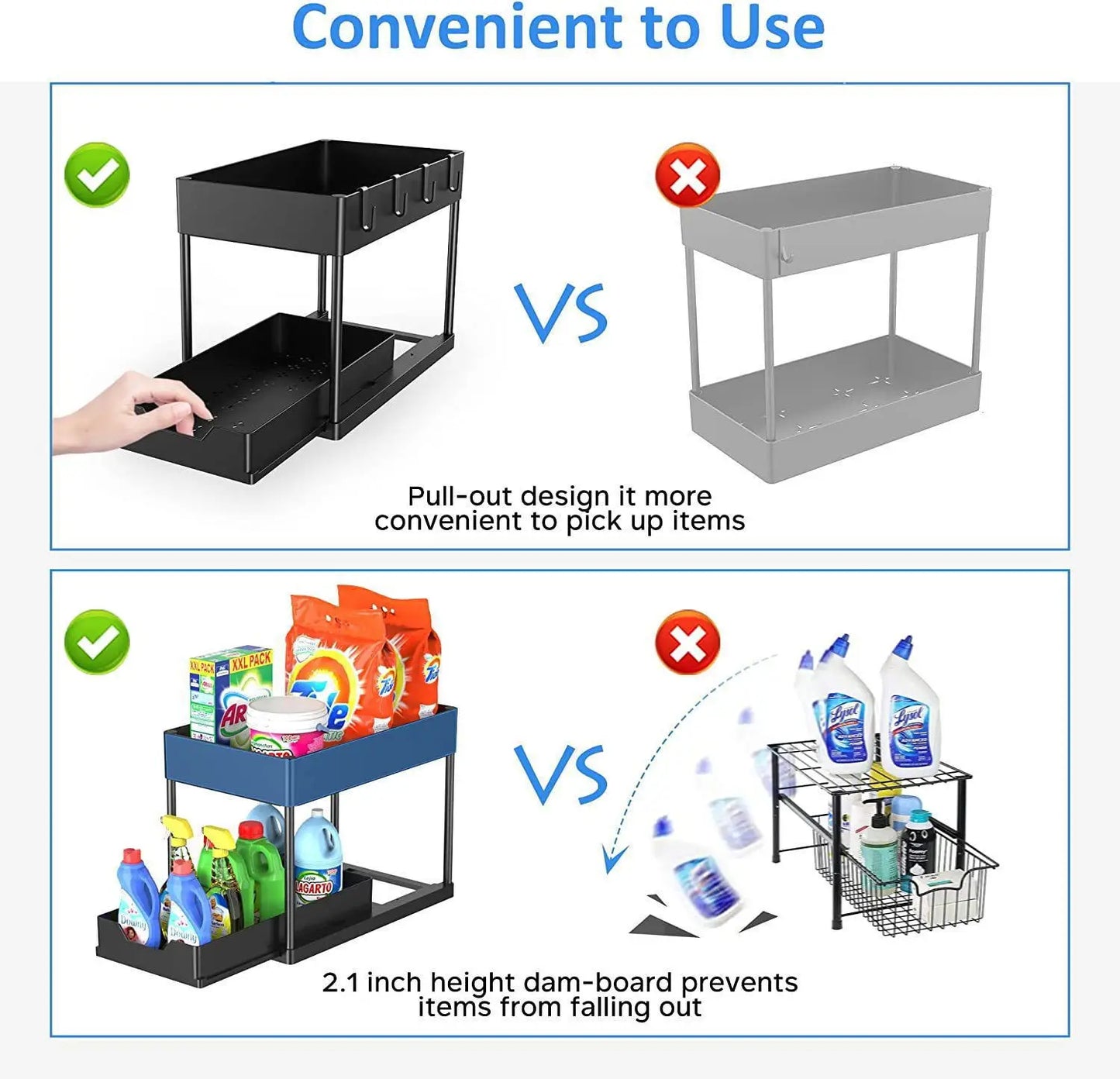 Organizador Multifuncional de Cocina y Baño de 2 Niveles