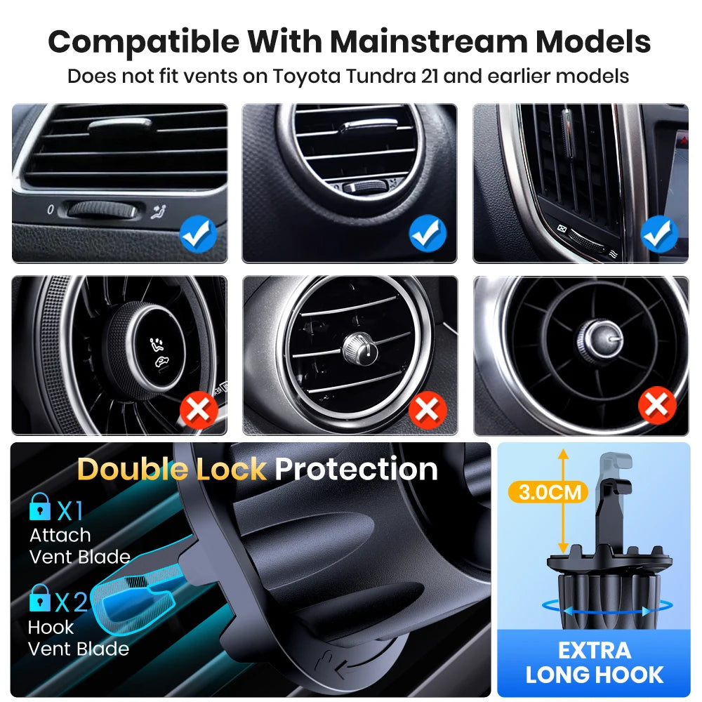 TOPK Soporte Universal para Teléfono de Coche con Clip de Ventilación