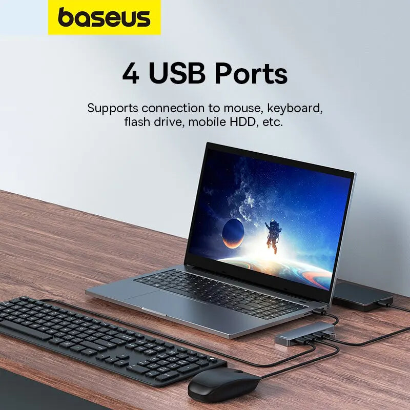 Hub USB 3.0 Baseus de 4 Puertos