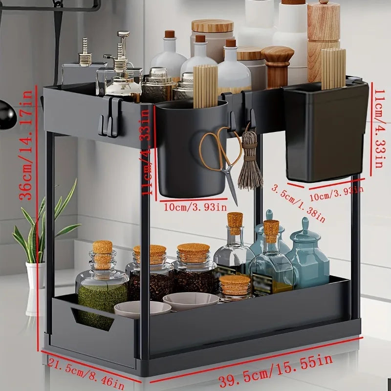 Organizador Multifuncional de Cocina y Baño de 2 Niveles