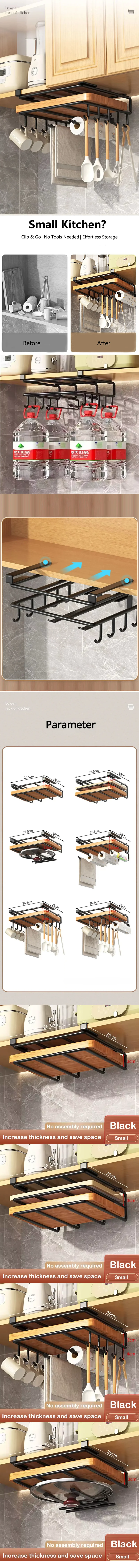 Estante Colgante Multifuncional para Cocina
