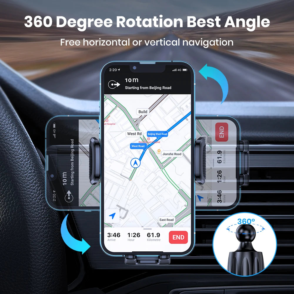 TOPK Soporte Universal para Teléfono de Coche con Clip de Ventilación
