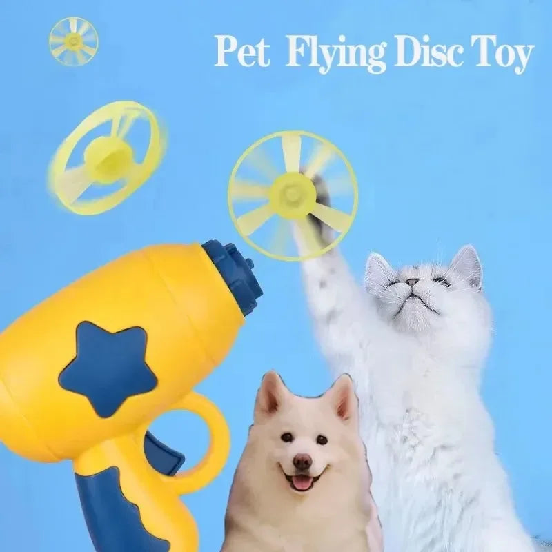 Mini Pistola Lanza Discos para Gatos – Juguete Interactivo de Entrenamiento y Diversión
