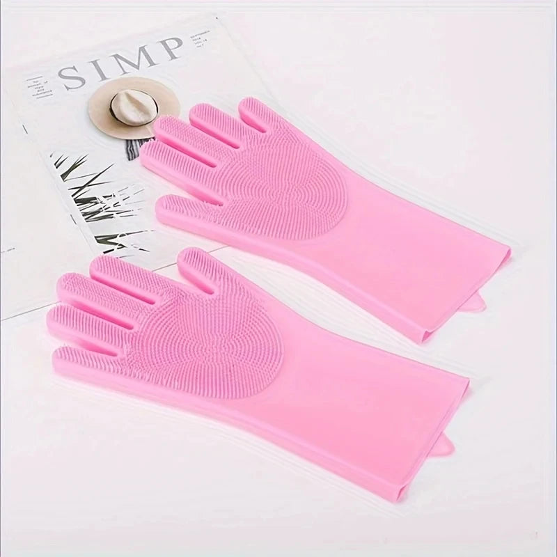 GUANTES MÁGICOS DE SILICONA PARA LIMPIEZA Y CUIDADO DE MASCOTAS