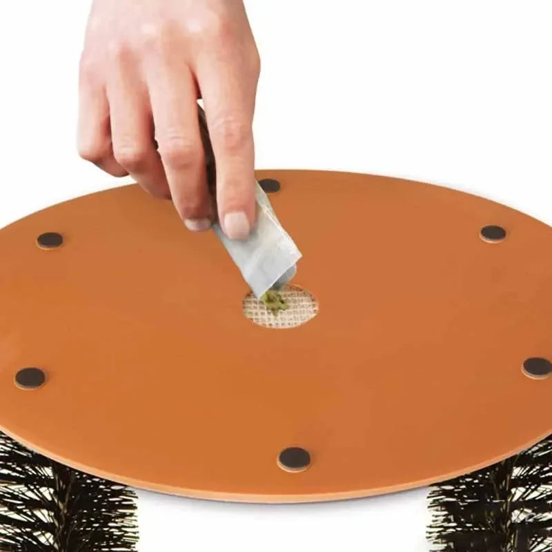 Arco Masajeador y Cepillo Interactivo para Gatos con Rascador