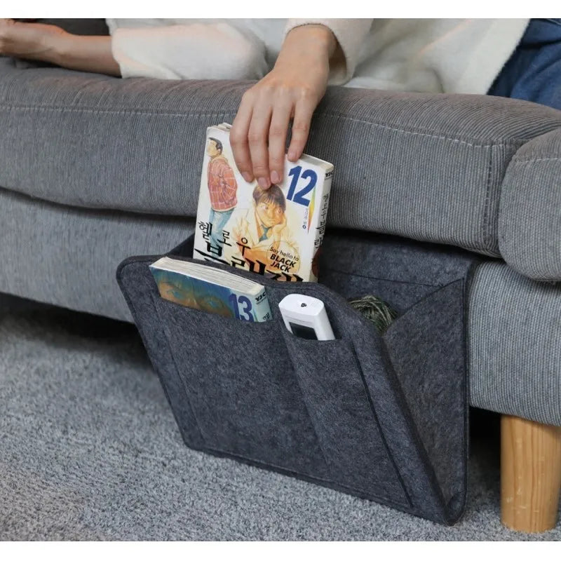 Organizador Colgante de Fieltro para Cama y Sofá