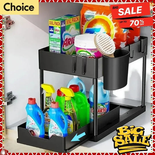Organizador Multifuncional de Cocina y Baño de 2 Niveles