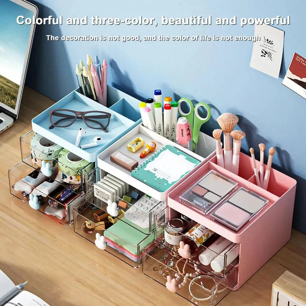 Organizador de Escritorio Multifuncional con Cajón