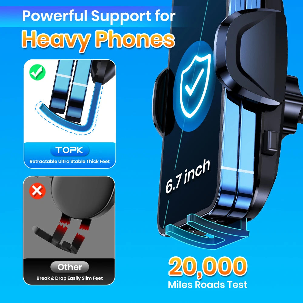 TOPK Soporte Universal para Teléfono de Coche con Clip de Ventilación