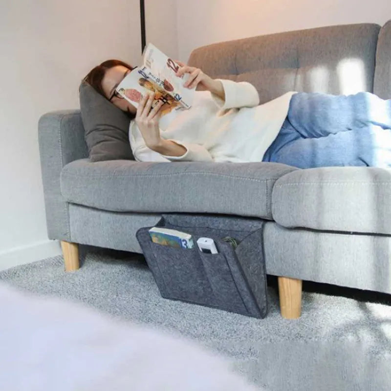 Organizador Colgante de Fieltro para Cama y Sofá