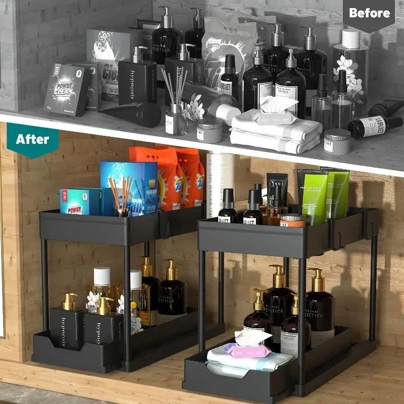 Organizador Multifuncional de Cocina y Baño de 2 Niveles