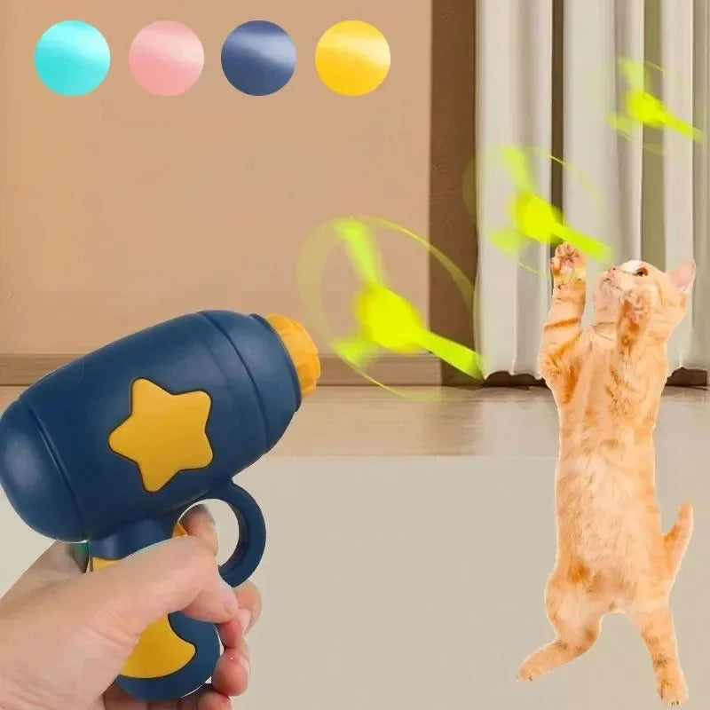Mini Pistola Lanza Discos para Gatos – Juguete Interactivo de Entrenamiento y Diversión