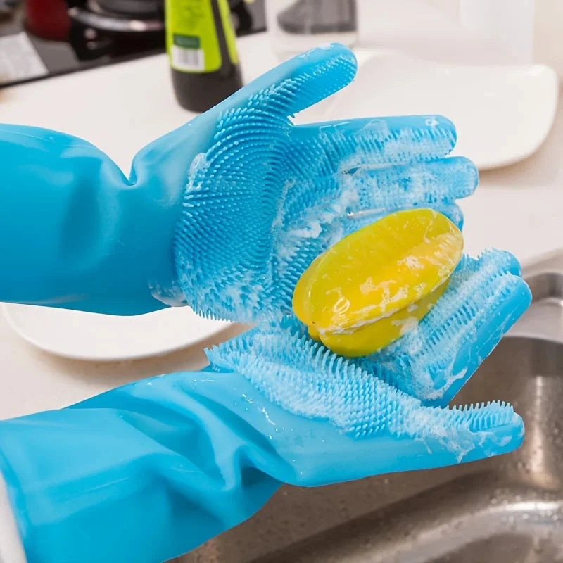 GUANTES MÁGICOS DE SILICONA PARA LIMPIEZA Y CUIDADO DE MASCOTAS