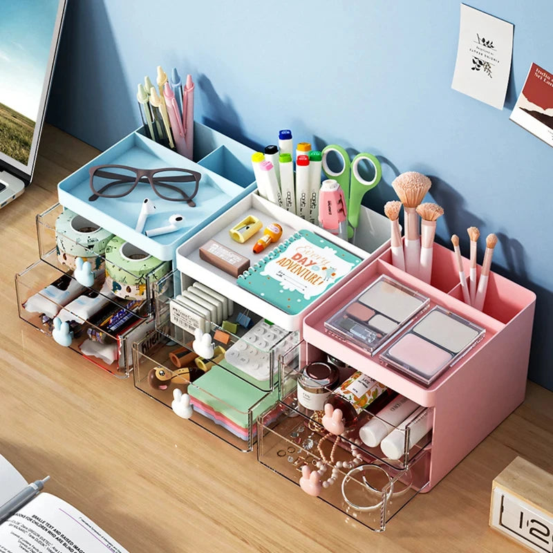 Organizador de Escritorio Multifuncional con Cajón